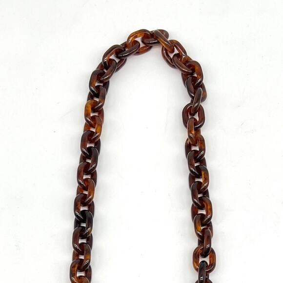 CLARE V Shoulder Chain Strap Mini Round Link Tortoise Gold Handbag Accessory NEW - Picture 8 of 12